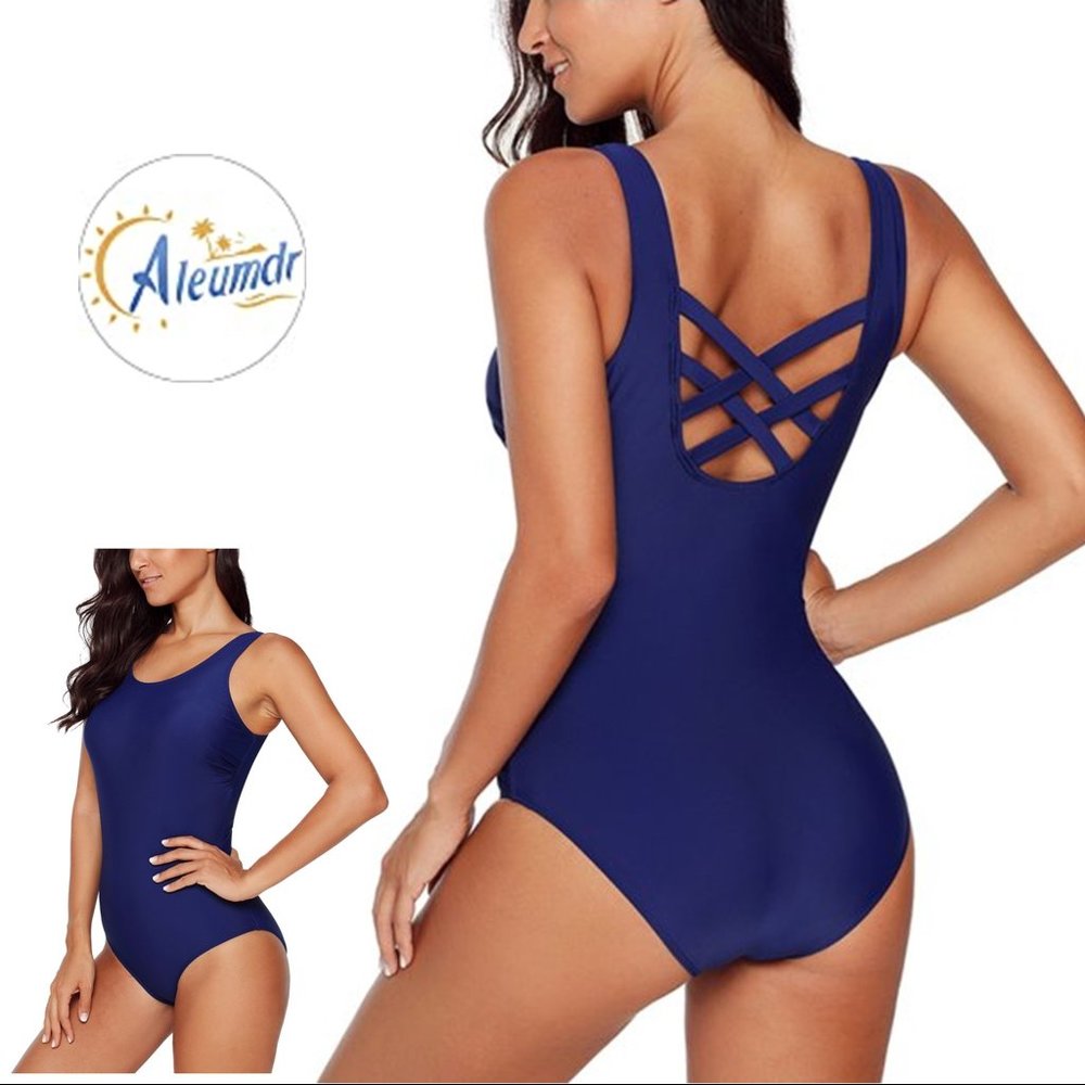 ALEUMDR Criss Cross Back One Piece Swimsuit  🏊  NEW!!!